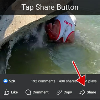 Tap on the Share button